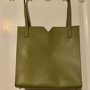 Pixie Mood Olive Green Leather Tote